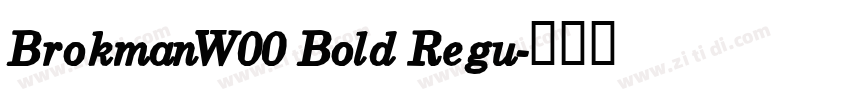 BrokmanW00 Bold Regu字体转换